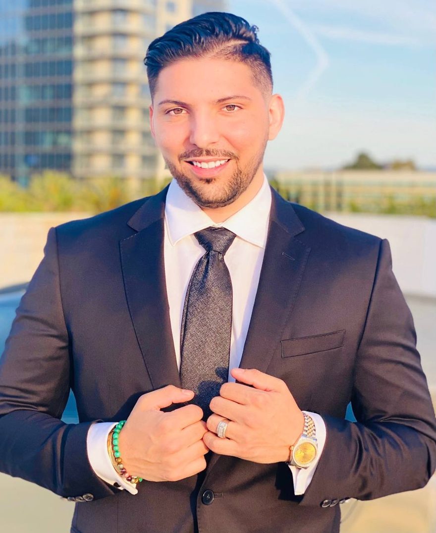 Ricky Andrade, professional portrait with city skyline